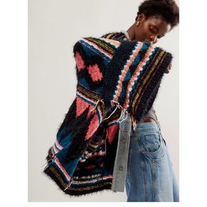 Free People Running Wild Poncho NWT